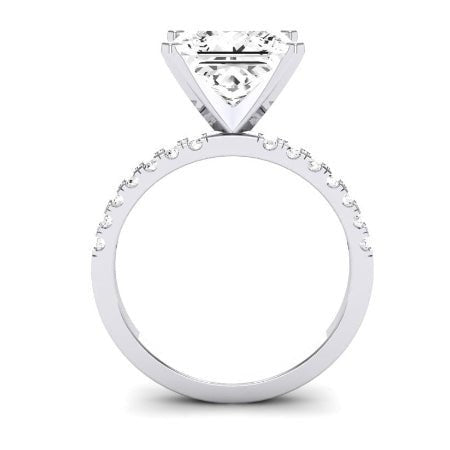 Dahlia Diamond Matching Band Only (engagement Ring Not Included) For Ring With Princess Center whitegold