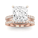 Dahlia Diamond Matching Band Only (engagement Ring Not Included) For Ring With Princess Center rosegold