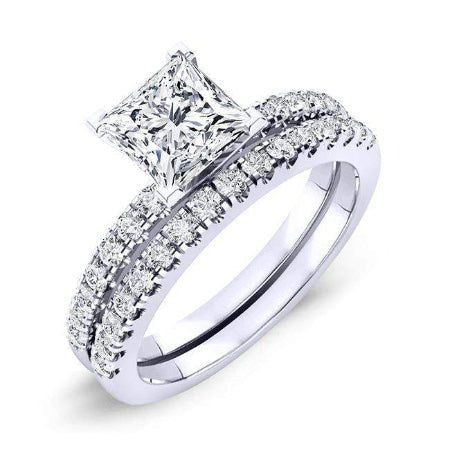 3.00 ct - Dahlia - Princess Lab Diamond Bridal Set (IGI Certified)