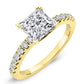 Dahlia Princess Diamond Engagement Ring (Lab Grown Igi Cert) yellowgold