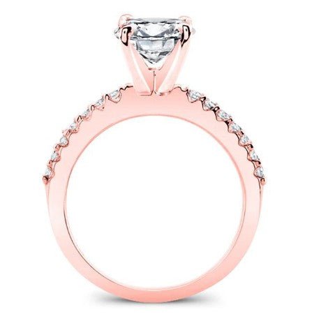 Dahlia Round Moissanite Bridal Set rosegold