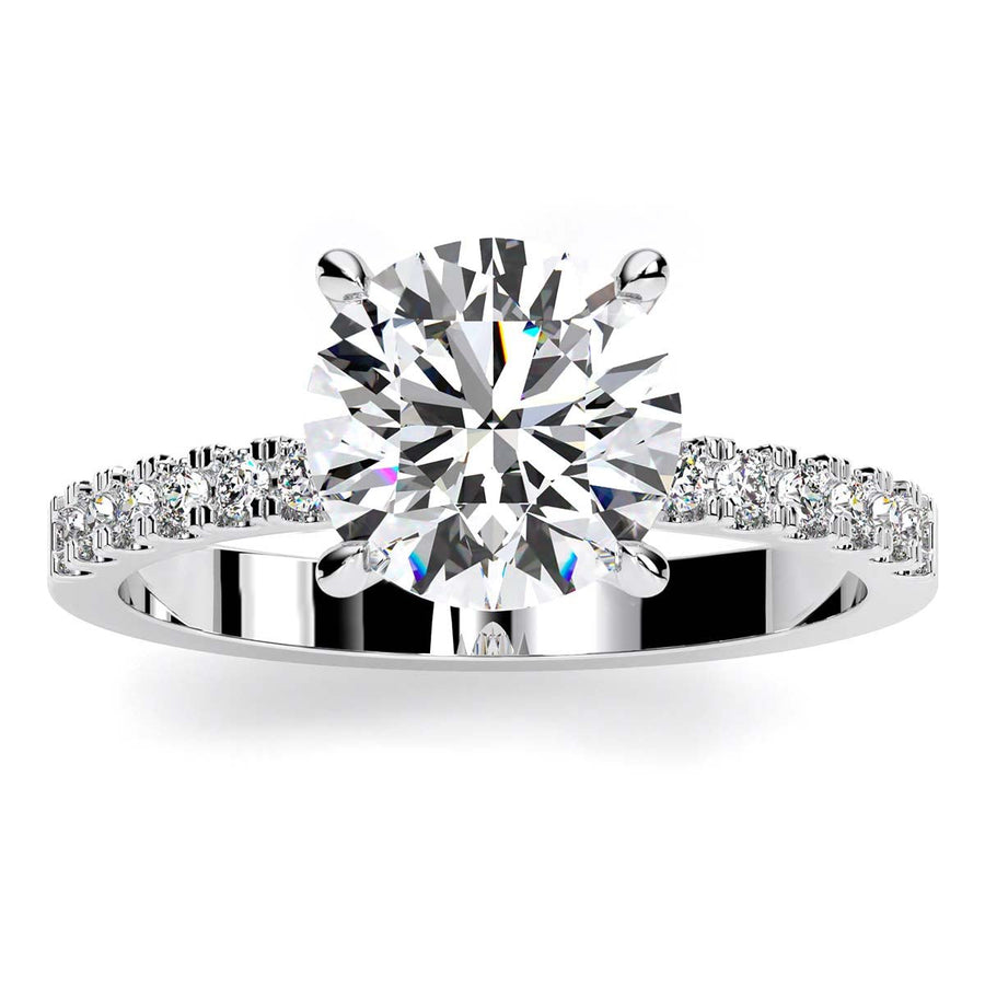 1.00 ct - Dahlia - Round Moissanite Engagement Ring