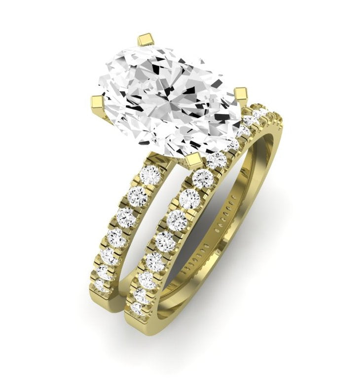 Dahlia Oval Diamond Bridal Set (Lab Grown Igi Cert) yellowgold