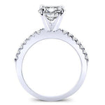 Dahlia Cushion Moissanite Engagement Ring whitegold