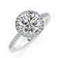 Daily Deal: 2.37ct Total Weight Round Lab Diamond Engagement Ring VS2 F