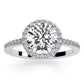 Daily Deal: 2.37ct Total Weight Round Lab Diamond Engagement Ring VS2 F