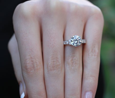 Daisy Diamond Matching Band Only (engagement Ring Not Included) For Ring With Round Center whitegold