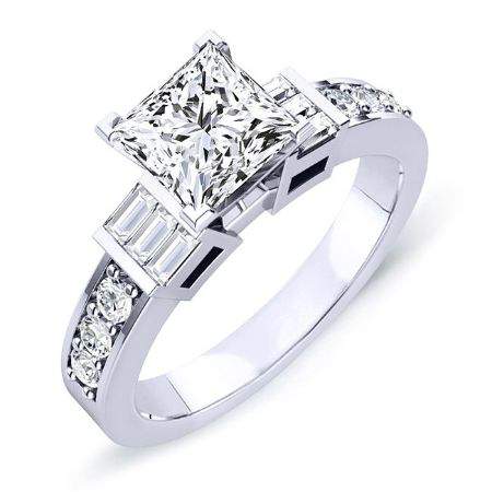 2.00 ct - Daisy - Princess Moissanite Bridal Set