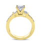 Daisy Princess Moissanite Bridal Set yellowgold