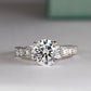 Daisy Round Moissanite Bridal Set whitegold