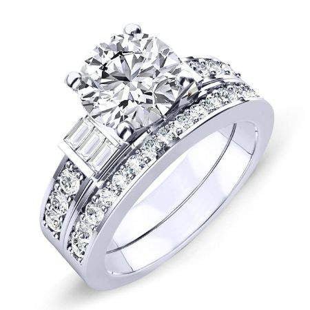2.00 ct - Daisy - Round Moissanite Bridal Set