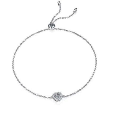 Damia Moissanite Bracelet whitegold