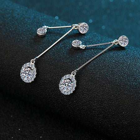 Dana Moissanite Earrings whitegold