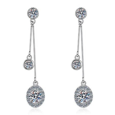 Dana Moissanite Earrings whitegold