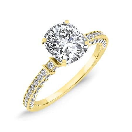 Daphne Cushion Diamond Bridal Set (Lab Grown Igi Cert) yellowgold