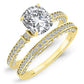 Daphne Cushion Diamond Bridal Set (Lab Grown Igi Cert) yellowgold