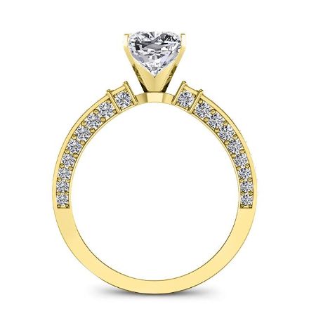 Daphne Cushion Diamond Engagement Ring (Lab Grown Igi Cert) yellowgold