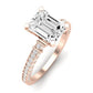 Daphne Diamond Matching Band Only ( Engagement Ring Not Included) For Ring With Emerald Center rosegold