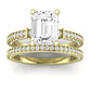 Daphne Diamond Matching Band Only ( Engagement Ring Not Included) For Ring With Emerald Center yellowgold