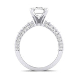 Daphne Diamond Matching Band Only ( Engagement Ring Not Included) For Ring With Emerald Center whitegold