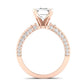 Daphne Diamond Matching Band Only ( Engagement Ring Not Included) For Ring With Emerald Center rosegold