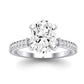 Daphne Diamond Matching Band Only ( Engagement Ring Not Included) For Ring With Oval Center whitegold