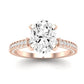 Daphne Diamond Matching Band Only ( Engagement Ring Not Included) For Ring With Oval Center rosegold