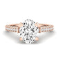 Daphne Diamond Matching Band Only ( Engagement Ring Not Included) For Ring With Oval Center rosegold