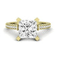 Daphne Diamond Matching Band Only (does Not Include Engagement Ring)  For Ring With Princess Center yellowgold