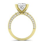 Daphne Diamond Matching Band Only (does Not Include Engagement Ring)  For Ring With Princess Center yellowgold