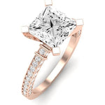 Daphne Diamond Matching Band Only (does Not Include Engagement Ring)  For Ring With Princess Center rosegold