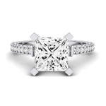 Daphne Diamond Matching Band Only (does Not Include Engagement Ring)  For Ring With Princess Center whitegold