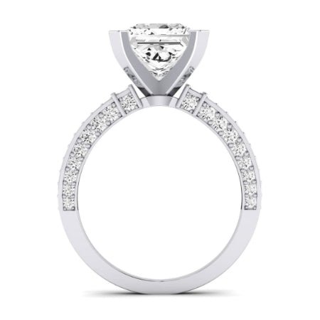 Daphne Diamond Matching Band Only (does Not Include Engagement Ring)  For Ring With Princess Center whitegold