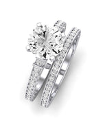Daphne Diamond Matching Band Only (does Not Include Engagement Ring) For Ring With Round Center whitegold