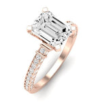 Daphne Emerald Diamond Bridal Set (Lab Grown Igi Cert) rosegold