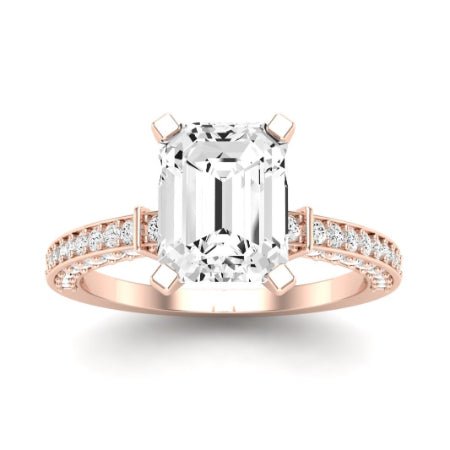 Daphne Emerald Moissanite Bridal Set rosegold