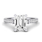 Daphne Emerald Moissanite Bridal Set whitegold