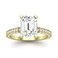 Daphne Emerald Moissanite Bridal Set yellowgold