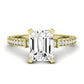 Daphne Emerald Moissanite Bridal Set yellowgold