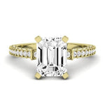 Daphne Emerald Diamond Bridal Set (Lab Grown Igi Cert) yellowgold