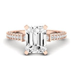 Daphne Emerald Diamond Bridal Set (Lab Grown Igi Cert) rosegold