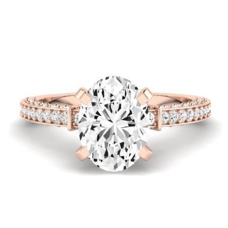 Daphne Oval Diamond Bridal Set (Lab Grown Igi Cert) rosegold
