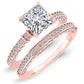 Daphne Princess Diamond Bridal Set (Lab Grown Igi Cert) rosegold