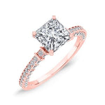 Daphne Princess Diamond Bridal Set (Lab Grown Igi Cert) rosegold