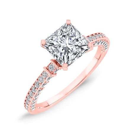 Daphne Princess Diamond Bridal Set (Lab Grown Igi Cert) rosegold