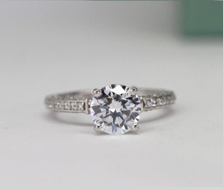 Daphne Round Diamond Engagement Ring (Lab Grown Igi Cert) whitegold