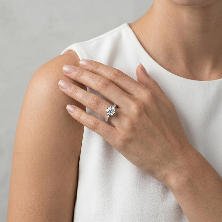 Daphne - GIA Natural Round Diamond Engagement Ring