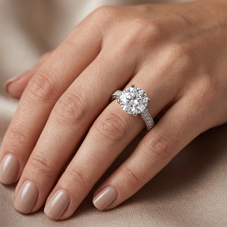 Daphne - GIA Natural Round Diamond Engagement Ring
