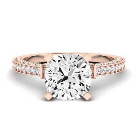 Daphne Diamond Matching Band Only (does Not Include Engagement Ring)  For Ring With Cushion Center rosegold