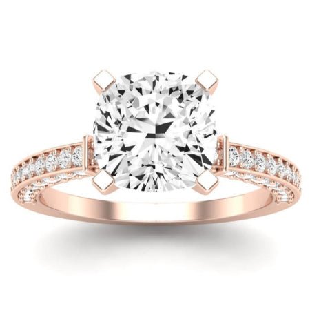 Daphne Diamond Matching Band Only (does Not Include Engagement Ring)  For Ring With Cushion Center rosegold